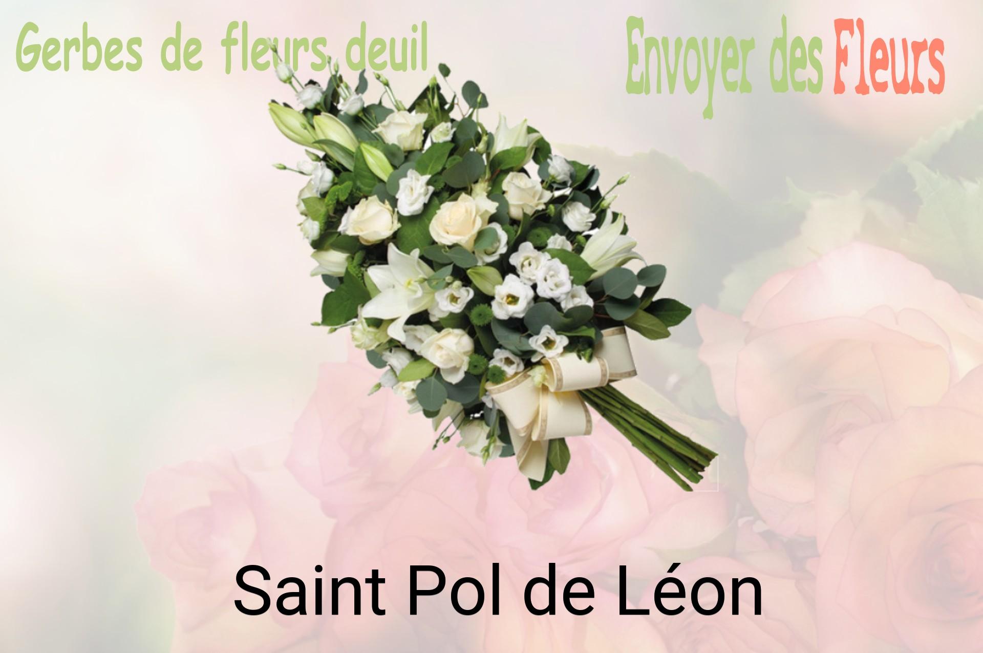 Gerbe de fleurs de deuil livrée à Saint-Pol-de-Léon